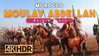 Moulay Abdellah Morocco Walking Tour I Fantasia I 4K 60FPS HDR [upl. by Ahsiadal]