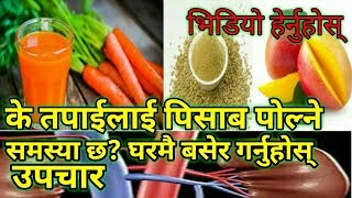 Nepali Health Tips के तपाईलाई पिसाब पोल्ने समस्या छ उसोभए यता घरेलु उपचार अपनाउनुहोस् [upl. by Ellatsyrc]