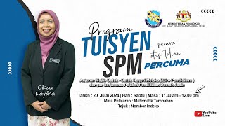 TAJUK  NOMBOR INDEKS MATEMATIK TAMBAHAN SPM [upl. by Ydna]