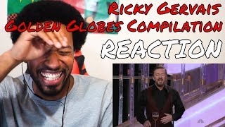 The Best of Ricky Gervais at The Golden Globes 20102012 REACTION  DaVinci REACTS [upl. by Cirdes520]