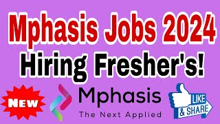 Mphasis Job Recruitment Drive 2024 Hiring Freshers Apply Now [upl. by Adilem587]