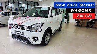 Maruti Suzuki Wagon R ZXI Top Model 2023 On Road Price Features Review [upl. by Erlene]