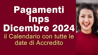 Date dei Pagamenti Inps di Dicembre 2024 ecco il calendario [upl. by Brigette]