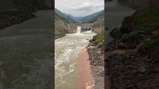 Muddy water amp dam spillway opened gates water mixed together [upl. by Nnaear]