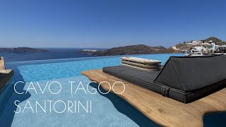 CAVO TAGOO SANTORINI  Amazing Infinity Pool  Full Tour [upl. by Adlar701]