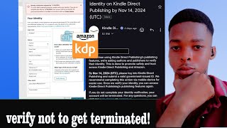 quotKDP Identity verification step  by  step Guide to keep publishingquot [upl. by Idolah]