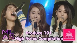 Produce 101 High Notes Compilation [upl. by Ynolem111]