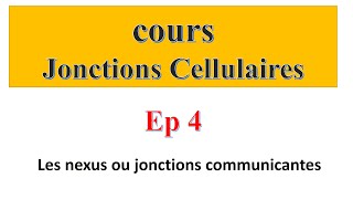 cours jonctions cellulaires Ep4  Les nexus ou jonctions communicantes [upl. by Megargee]