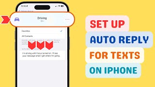 How to Set Up Auto Reply for Texts on iPhone [upl. by Alleuol]