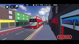 Extra Fast 109 bus route PT2 Croydon Roblox [upl. by Aynwad8]