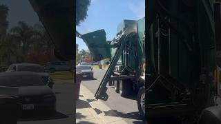 Garbage Truck Slamming Green Waste youtube shorts youtubeshorts ytshorts trending ytshorts yt [upl. by Aynodal205]