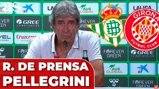 PELLEGRINI RUEDA DE PRENSA completa HOY tras el BETIS 1  GIRONA 1  LALIGA [upl. by Noirad]