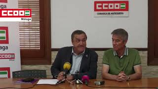 CCOO analiza la situación económica y laboral de la comarca de Antequera [upl. by Woodward177]