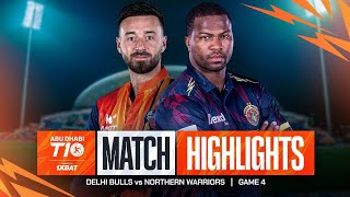 Abu Dhabi T10 2024 I Match 4 Highlights Northern Warriors vs Delhi Bulls  Season 8 [upl. by Mendes]