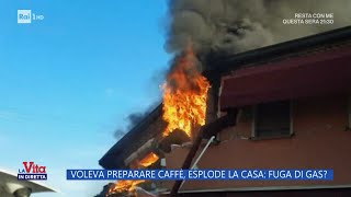 Voleva preparare il caffè esplode la casa è stata una fuga di gas  La vita in diretta 27032023 [upl. by Nadab]