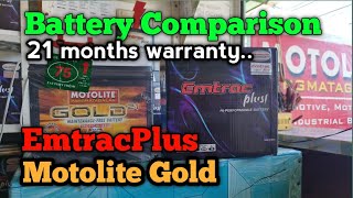 EmtracPlus NS60 Motolite Gold NS60 comparison BATTERYPH [upl. by Moraj772]