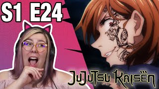 END FIGHT  JUJUTSU KAISEN Season 1 Episode 24 REACTION  Zamber Reacts [upl. by Arahat]