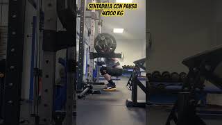 sentadilla con pausa 4x100kg [upl. by Ellon528]