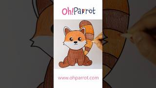 red panda drawing drawing cute redpanda redpandadrawing drawingtutorial drawwithme easydrawin [upl. by Sisco]