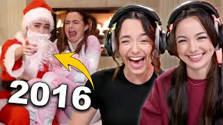 Reacting to Our Old Holiday Videos  Merrell Twins [upl. by Aicinet968]