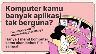 cara mudah Uninstall Aplikasi di KomputerLaptop [upl. by Acceb]