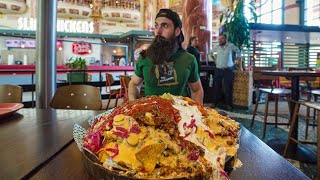 ATTEMPTING AN UNEXPECTEDLY SPICY NACHO MOUNTAIN CHALLENGE  BeardMeatsFood [upl. by Nojid724]