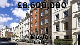 £8600000 Mayfair Town House w Cinema  London Real Estate [upl. by Robison682]