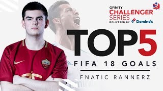 TOP 5 FIFA 18 Goals by Roma FNATIC Rannerz [upl. by Avah]