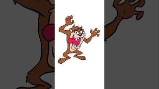 Drawing ✍️ Taz 👹 The Tasmanian Devil cartoon art looneytunes [upl. by Onitnas]