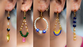 5 easy Pearl amp Crystal Earring Design  DIY  5 min Craft  Hand made jewelry  Art with Creativity [upl. by Adnuhsat882]