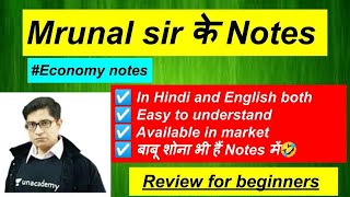 Mrunal sir economy notes  2024 Prelims  Best economy book for UPSC  Mrunal sir economy 2024 GS3 [upl. by Hgielrac278]