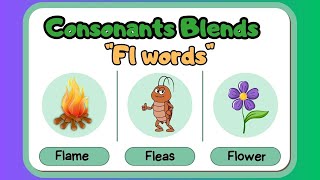 Fl words  Consonants Blends  Learn to Read [upl. by Eidnew]