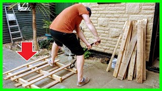 How to Dismantle a Wooden Pallet  Easily amp Efficiently No Power Tools [upl. by Oam]