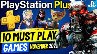 10 MUST PLAY PS PLUS Games to Play in NOVEMBER 2023 PlayStation Plus Extra PS4PS5 Games 2023 [upl. by Nagam415]