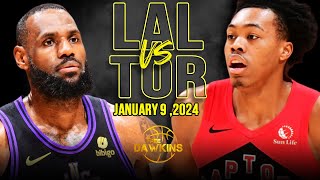 Los Angeles Lakers vs Toronto Raptors Full Game Highlights  January 9 2024  FreeDawkins [upl. by Racklin723]