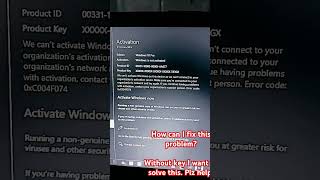 windows 10 activation problem without key [upl. by Webber]