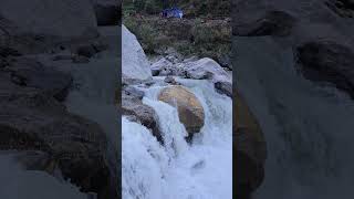 Majestic mandakiniriver journey Through glacier rocks and Sacred mountains kedarnath shorts [upl. by Ainnek]