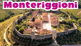 4K Il castello MONTERIGGIONI  Walking Tour in Monteriggioni Castle  What to do in Tuscany Italy [upl. by Eniamert]