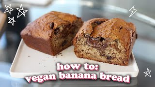 the best vegan banana bread recipe OF ALL TIME 🍌 [upl. by Clevey295]