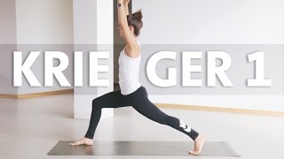 Yoga Anfänger  Krieger 1 Asana lernen  Virabhadrasana 1 [upl. by Daveta460]