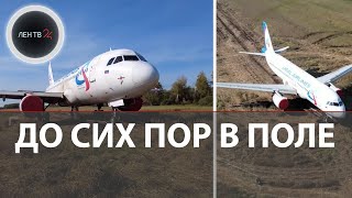 Севший в поле под Новосибирском самолет поднимут в воздух разогнав по подмерзшему полю [upl. by Ahsinal]