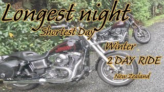 Longest Night  Shortest Day Ride Harley Davidson Lowrider amp Sport Glide New Zealand [upl. by Einaffets]