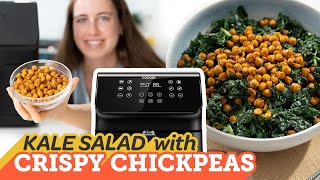 Air Fryer Crispy Chickpeas and Kale Salad  Cooking with Cosori [upl. by Schreiber119]