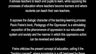 Banking Concept of Education  Paulo Freire text with voice [upl. by Keefe161]