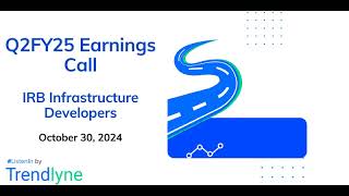 IRB Infrastructure Developers Earnings Call for Q2FY25 [upl. by Rubina]