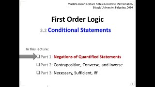 32 P13 Negations of Quantified Statements in FOL [upl. by Yanaton]