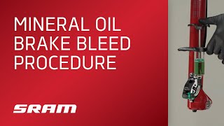 SRAM MTB Mineral Oil Brake Bleed Procedure [upl. by Ahsyak]