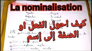 La nominalisationكيف احول الأفعال و الصفات إلى اسماء في الفرنسية، كيف تسأل عنها في الفرض و الاختبار [upl. by Franzoni]