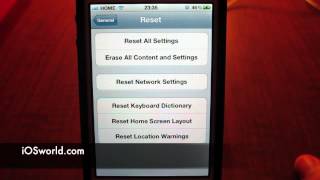 Como resetear formatear reiniciar a fabrica iPhone iOS 5 2012 [upl. by Assenar]