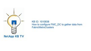 How to configure FMCDC to gather data from FabricMetroClusters [upl. by Ellenrahc890]